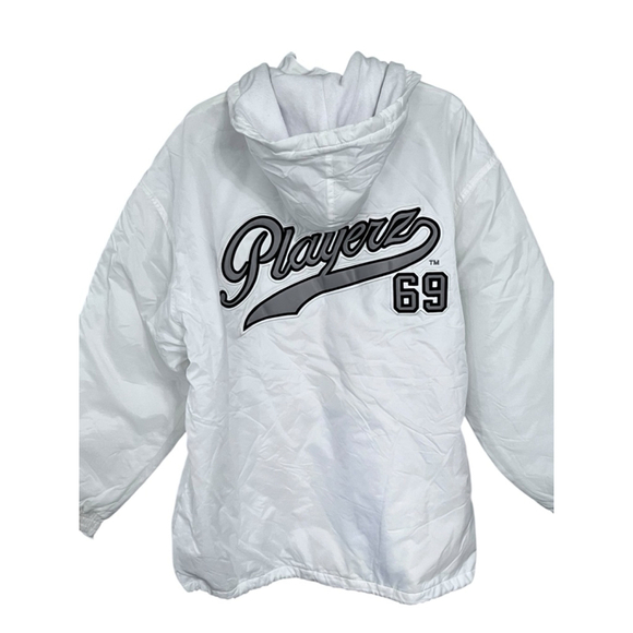 Playerz 69 NWT Vintage MLB Windbreaker Jacket Embroidered Size Large Hood USA - Picture 1 of 7